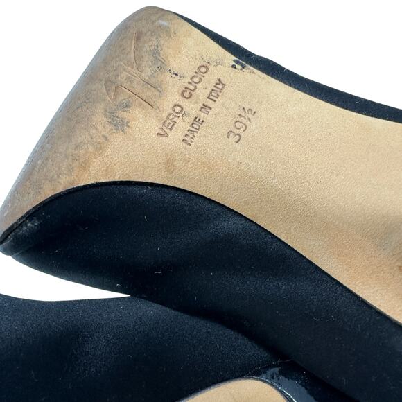 Giuseppe Zanotti High Heels Stiletto Satin Ankle Strap Black Size 39.5 US 9.5 - Picture 14 of 16